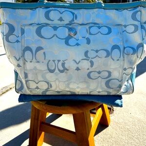 *RARE* Light blue COACH Diaper Bag with changing pad